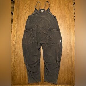 FP Movement Free People Washed Black Hot Shot Onesie with Pockets Size Small